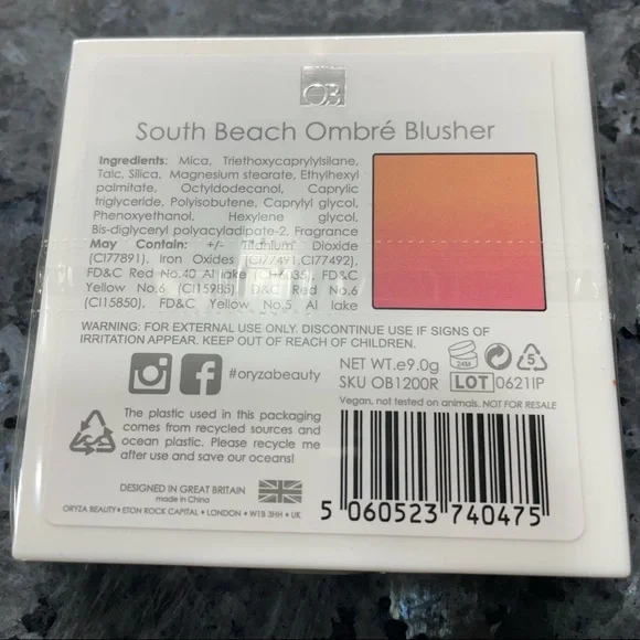 ORYZA BEAUTY South Beach Matte Ombre Blush / New In Box / Boutique - Picture 7 of 7